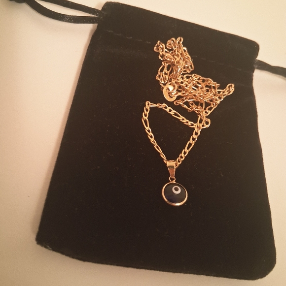 Jewelry - 14k Gold Plated Evil Eye Pendant Necklace